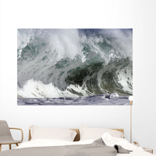 Hawaii, Big powerful wave break Wall Mural