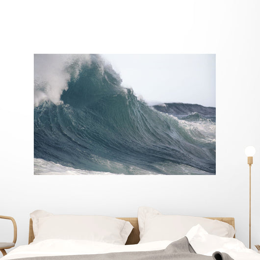 Hawaii, Big powerful wave break Wall Mural