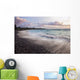 Hawaii, Maui, Hana, Dramatic seascape of Hana's black sand beach Wall Mural
