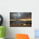 Hawaii, Maui, Makena, Cloudy sunset at Big Beach Wall Mural