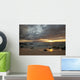 Hawaii, Maui, Makena, Cloudy sunset at Big Beach Wall Mural