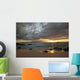 Hawaii, Maui, Makena, Cloudy sunset at Big Beach Wall Mural