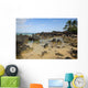Hawaii, Maui, Makena, Beautiful clear ocean among lava rock Wall Mural