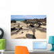 Hawaii, Maui, Makena, Beautiful clear ocean among lava rock Wall Mural