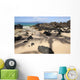 Hawaii, Maui, Makena, Beautiful clear ocean among lava rock Wall Mural