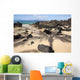 Hawaii, Maui, Makena, Beautiful clear ocean among lava rock Wall Mural