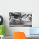 Hawaii, Big powerful wave breaks on the shore Wall Mural