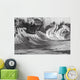 Hawaii, Big powerful wave breaks on the shore Wall Mural