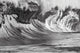 Hawaii, Big powerful wave breaks on the shore Wall Mural