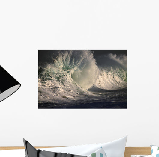 Hawaii, Big powerful wave break Wall Mural
