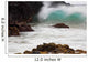 Hawaii, Maui, Makena, An ocean wave crashes among a lava coast Wall Mural