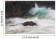 Hawaii, Maui, Makena, An ocean wave crashes among a lava coast Wall Mural