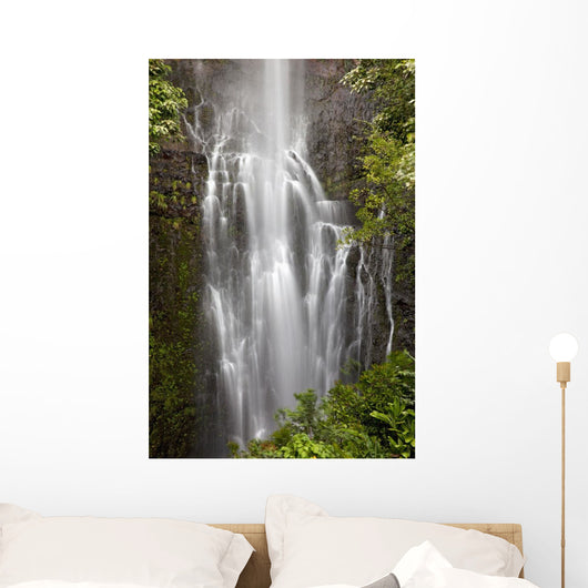 Hawaii, Maui, Kipahulu, Wailua falls Wall Mural
