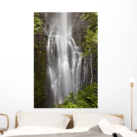 Hawaii, Maui, Kipahulu, Wailua falls Wall Mural