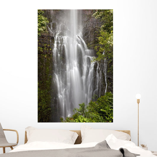 Hawaii, Maui, Kipahulu, Wailua falls Wall Mural