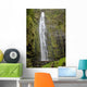Hawaii, Maui, A waterfall in Kipahulu with lush foliage Wall Mural