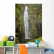 Hawaii, Maui, A waterfall in Kipahulu with lush foliage Wall Mural
