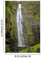 Hawaii, Maui, A waterfall in Kipahulu with lush foliage Wall Mural