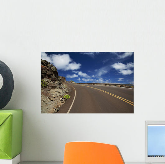 Hawaii, Maui, Open road and blue skies on the West Side Wall Mural