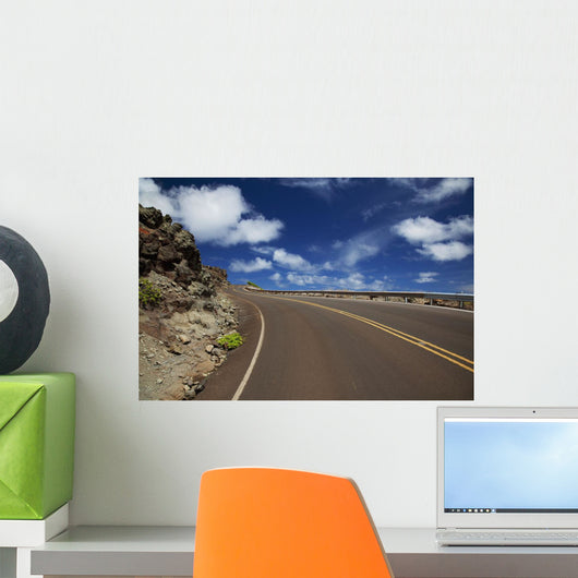 Hawaii, Maui, Open road and blue skies on the West Side Wall Mural