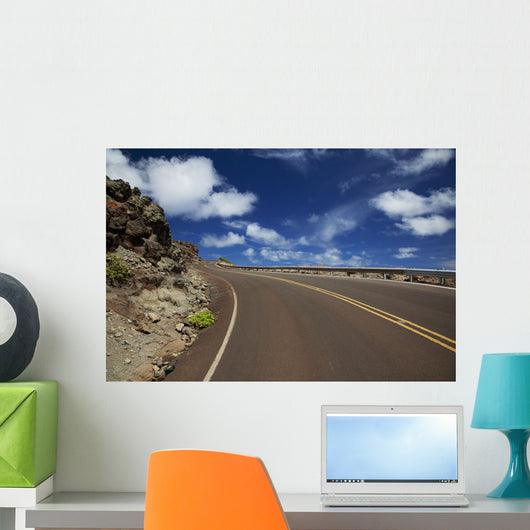 Hawaii, Maui, Open road and blue skies on the West Side Wall Mural