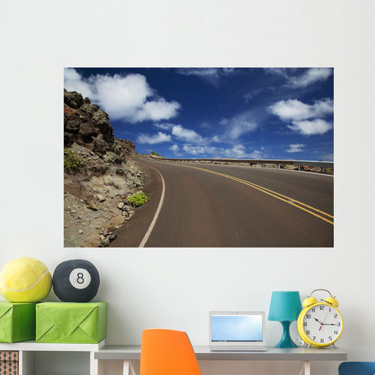 Hawaii, Maui, Open road and blue skies on the West Side Wall Mural