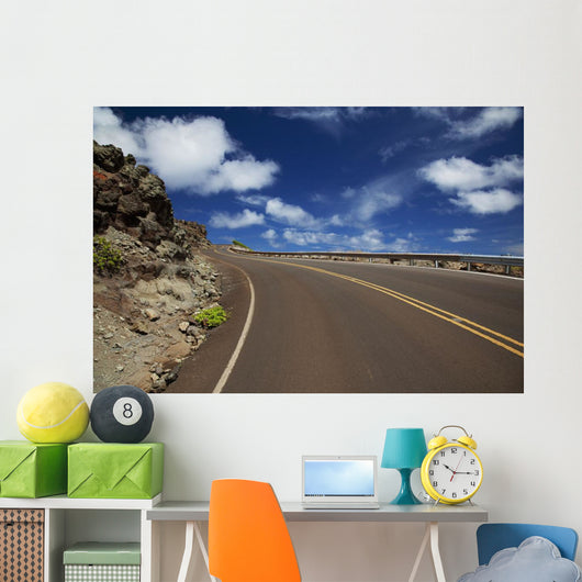 Hawaii, Maui, Open road and blue skies on the West Side Wall Mural