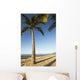 Hawaii, Lanai, Hulope Beach, Tall palm trees on a beautiful beach Wall Mural