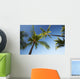 Hawaii, Lanai, Hulope Beach, Plam trees from below Wall Mural