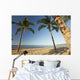 Hawaii, Lanai, Hulopoe Beach, Tall palm trees on a beautiful beach Wall Mural