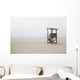 Abandoned lifeguard station on beach Wall Mural