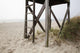 Close up of an abandoned lifeguard station on beach Wall Mural