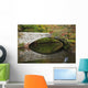 Bridge over river in autumn Wall Mural