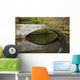 Bridge over river in autumn Wall Mural
