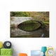 Bridge over river in autumn Wall Mural