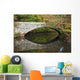 Bridge over river in autumn Wall Mural