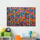 Gautemala, Chichicastenango, Brightly colored handmade textile Wall Mural