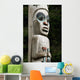 carvings on totem pole Wall Mural