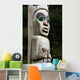 carvings on totem pole Wall Mural