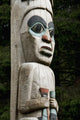 carvings on totem pole Wall Mural
