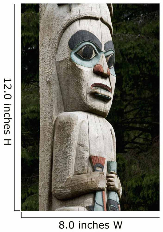 carvings on totem pole Wall Mural