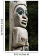 carvings on totem pole Wall Mural