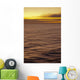 Hawaii, Maui, Ocean waves in motion and a vibrant tropical sunset Wall Mural