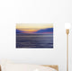 Hawaii, Maui, Ocean waves in motion and a vibrant tropical sunset Wall Mural