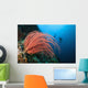 Indonesia, Divers and whip coral on ther reef Wall Mural