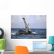Hawaii, Humpback whale raises its pectoral fin above the surface Wall Mural