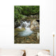 A rocky riverbed and waterfall Wall Mural
