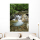 A rocky riverbed and waterfall Wall Mural