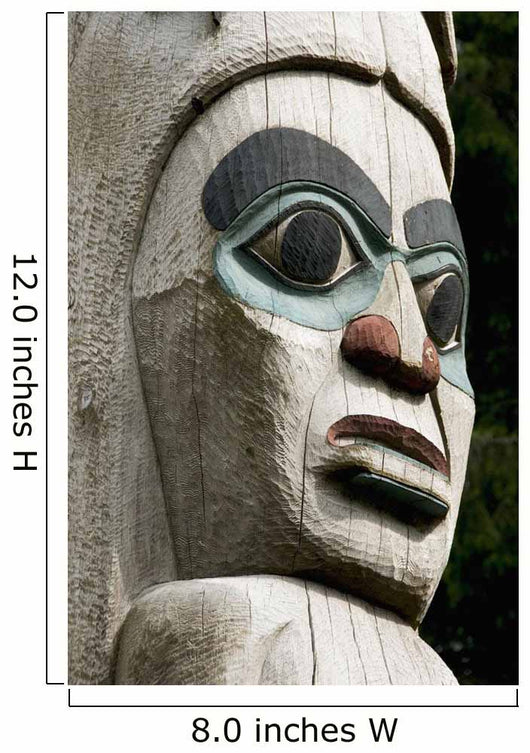 carvings on totem pole Wall Mural