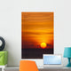 Indonesia, Bali, A fiery sunset over open waters Wall Mural